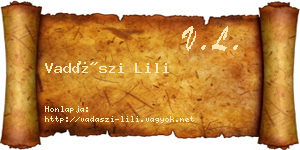 Vadászi Lili névjegykártya