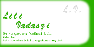 lili vadaszi business card