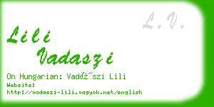 lili vadaszi business card